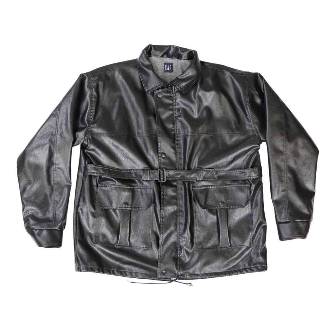 Gap Black Leather Winter Jacket