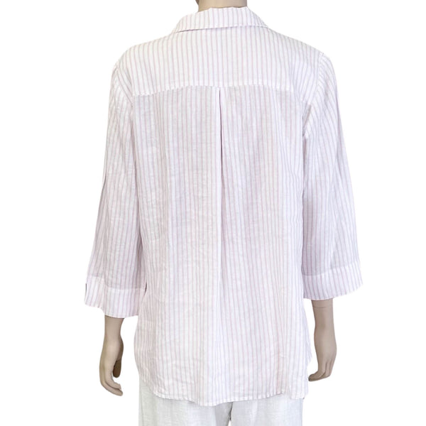 Jacquie Pink Stripe Shirt - Size 14