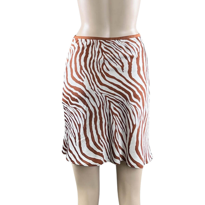 Alice In The Eve Brown Zebra Print Mini Skirt