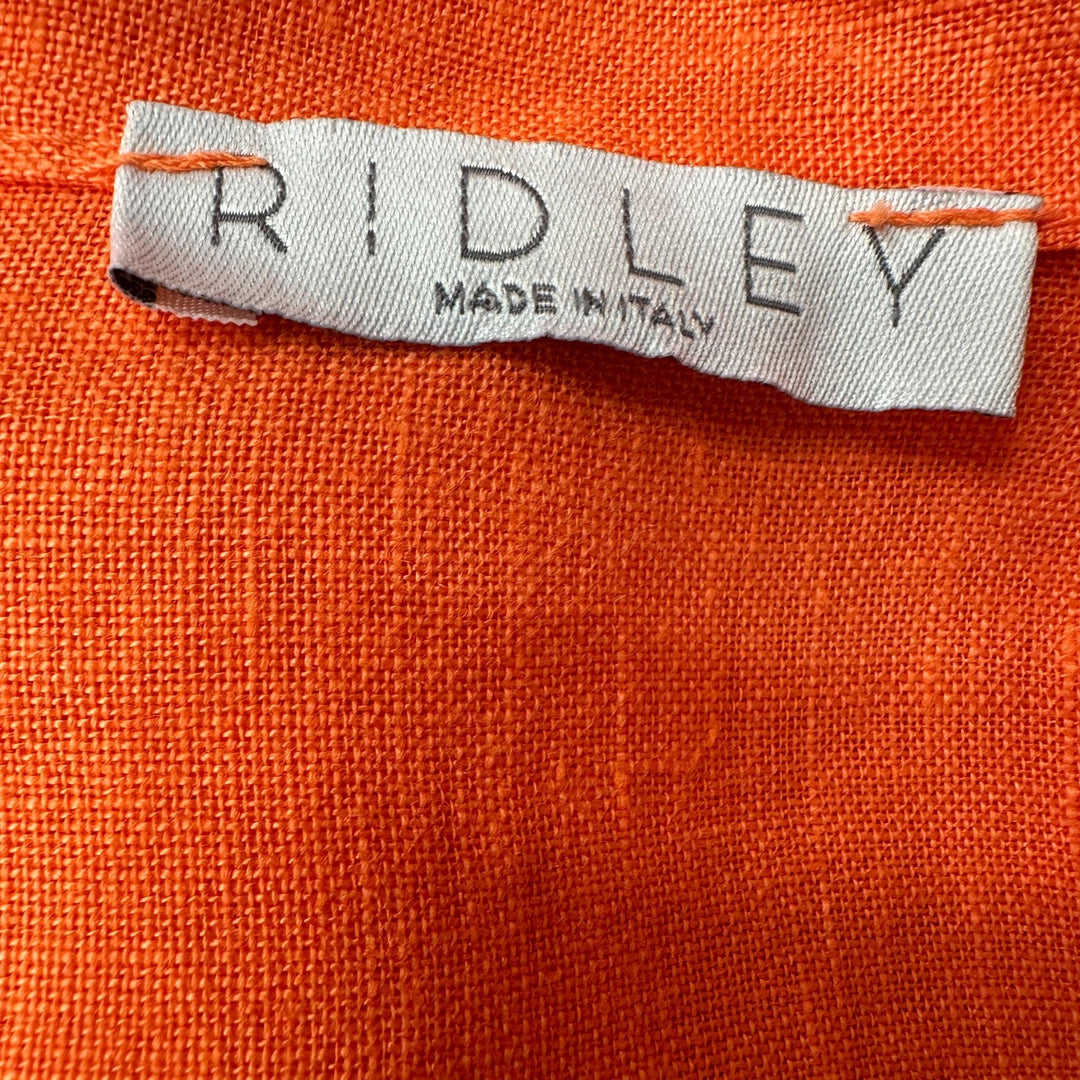 Ridley Orange Long Sleeve Button Dress