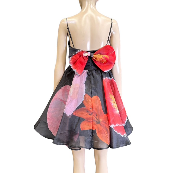 Angel Biba Black Floral Mini Dress