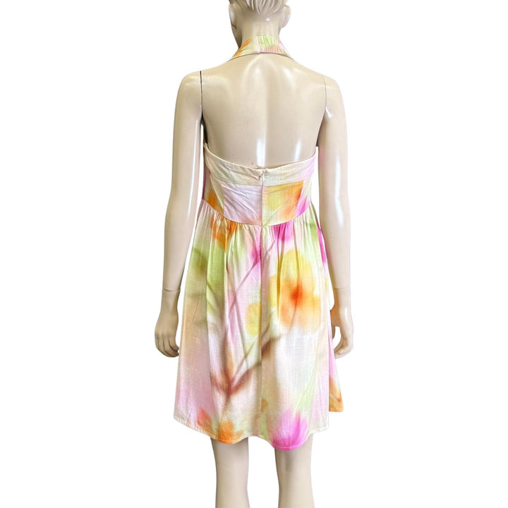 White Closet Mault Colour Halter Midi Dress
