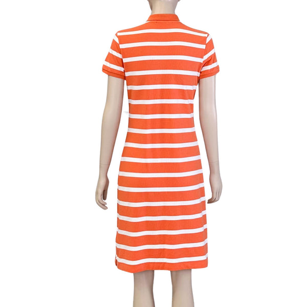 Ralph Lauren Sport Orange and White Stripe Dress - Size M