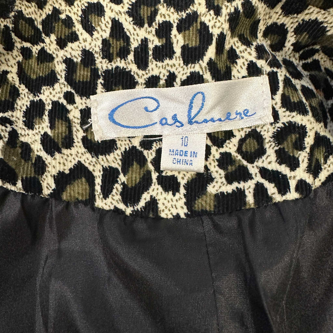 Cashmere Brown Leopard Print Trench Coat