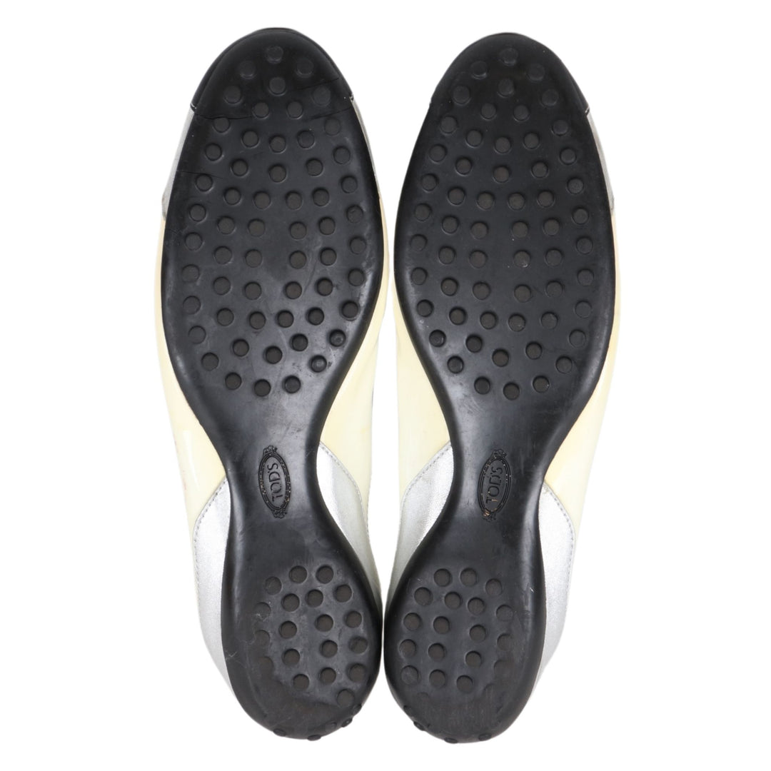 Tods White/Black Ballet Flats Shoes