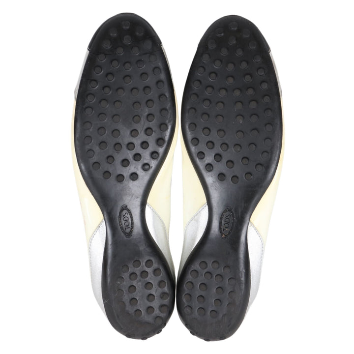 Tods White/Black Ballet Flats Shoes