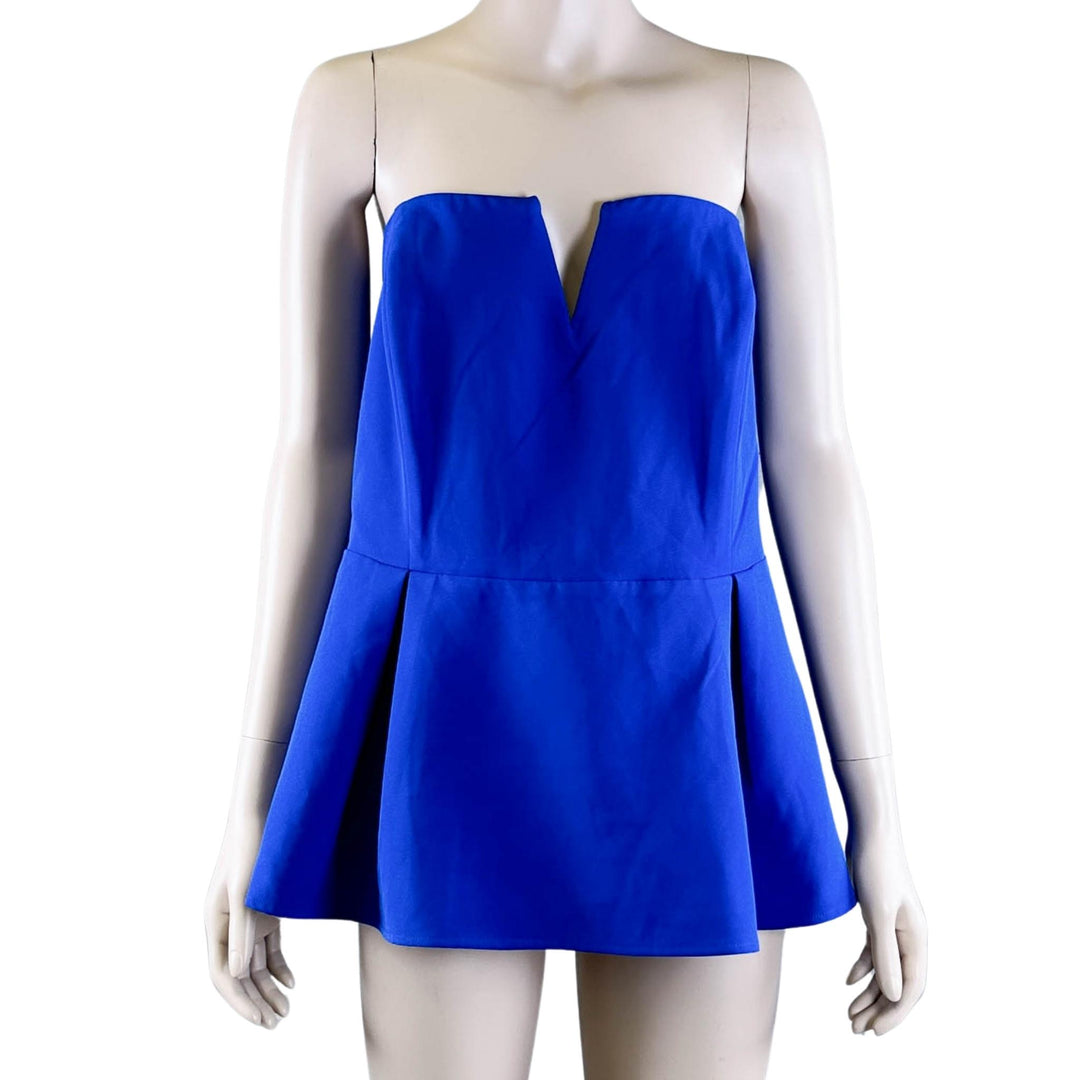 City Chic Ultra Blue Deep V Corset