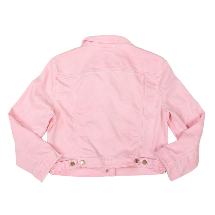 Guess Pink Cropped Denim Jacket