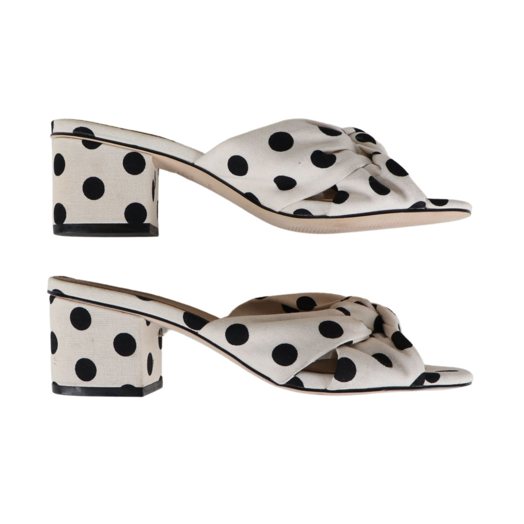 Country Road Black/White Dotted Heel Shoes