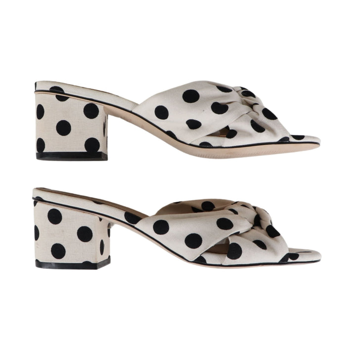 Country Road Black/White Dotted Heel Shoes