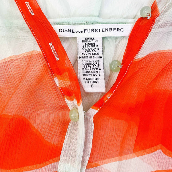 Diane Von Furstenberg Silk Top   - Size 6