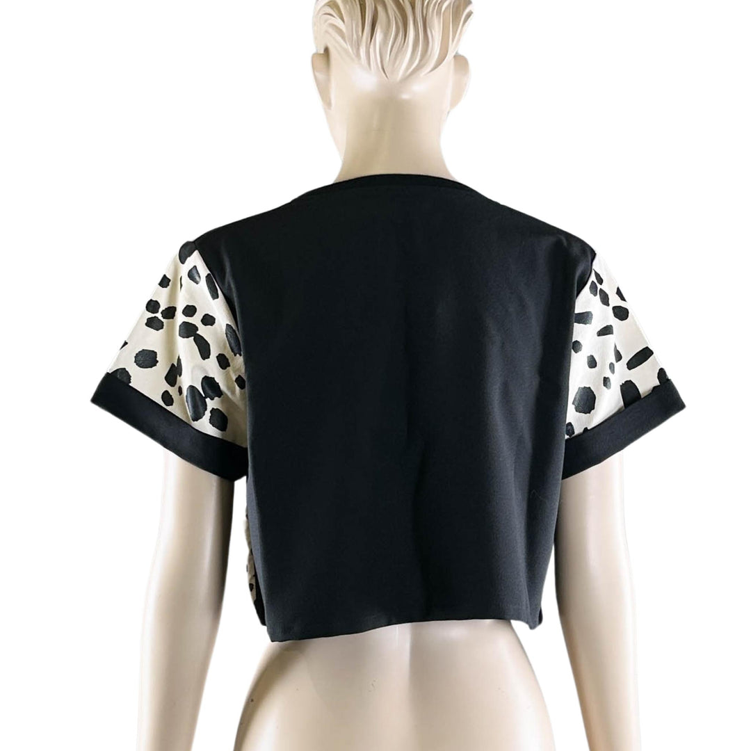 Paint it Red Dalmatian Print Crop Top