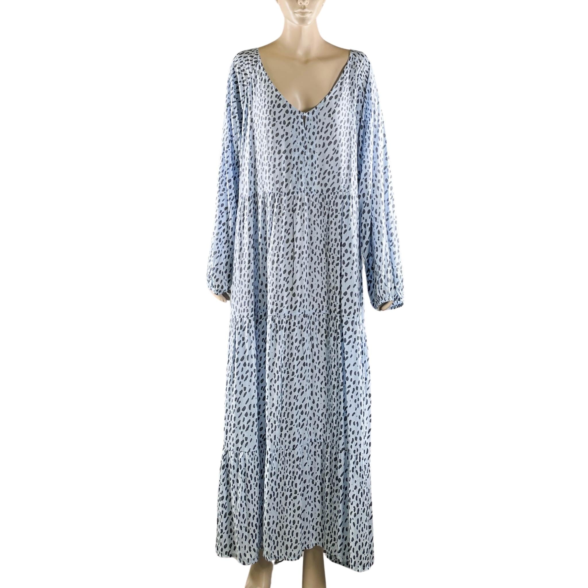 Cartel Willow Light Blue Leopard Print Long Dress Good Sammy Online Store