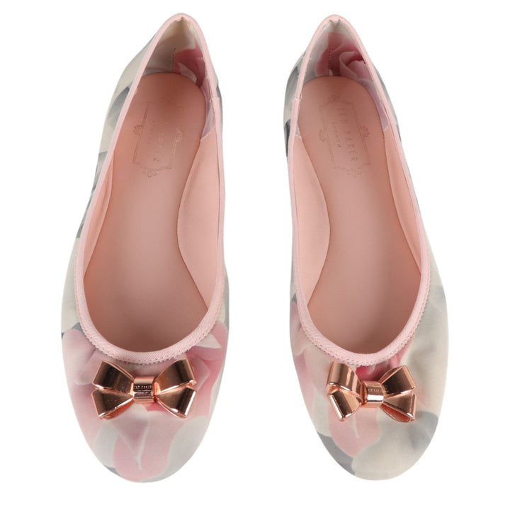 Ted Baker Pink Floral Flat Ballet Pump Shoes