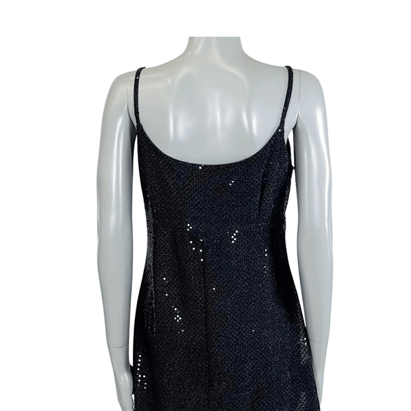 Daisy Black Sequin Mini Dress - Size 12