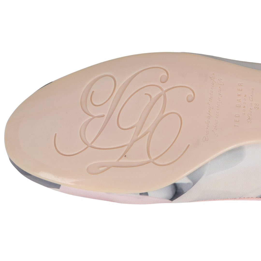 Ted Baker Pink Floral Flat Ballet Pump Shoes