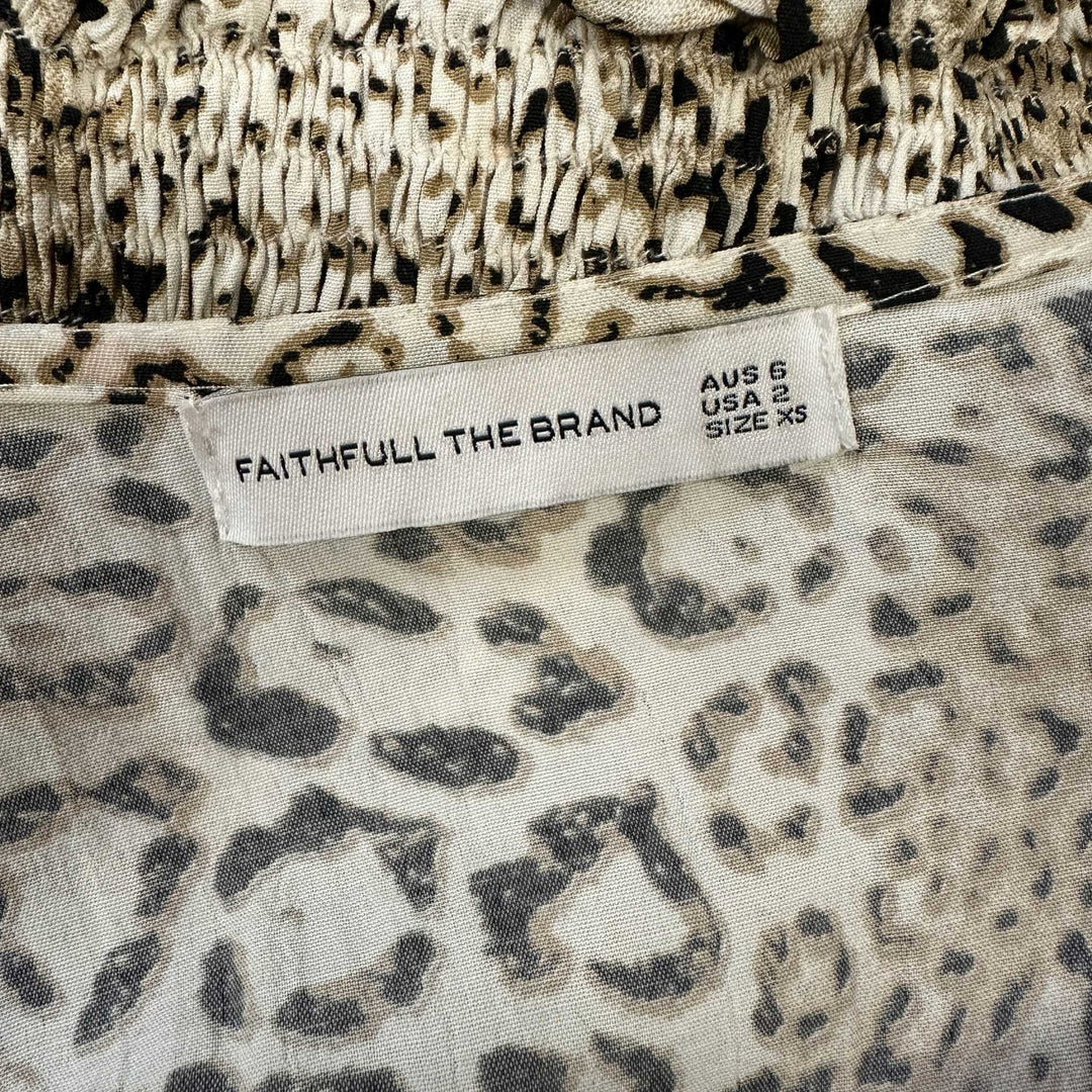 Faithfull The Brand Snow Leopard Print Mini Dress