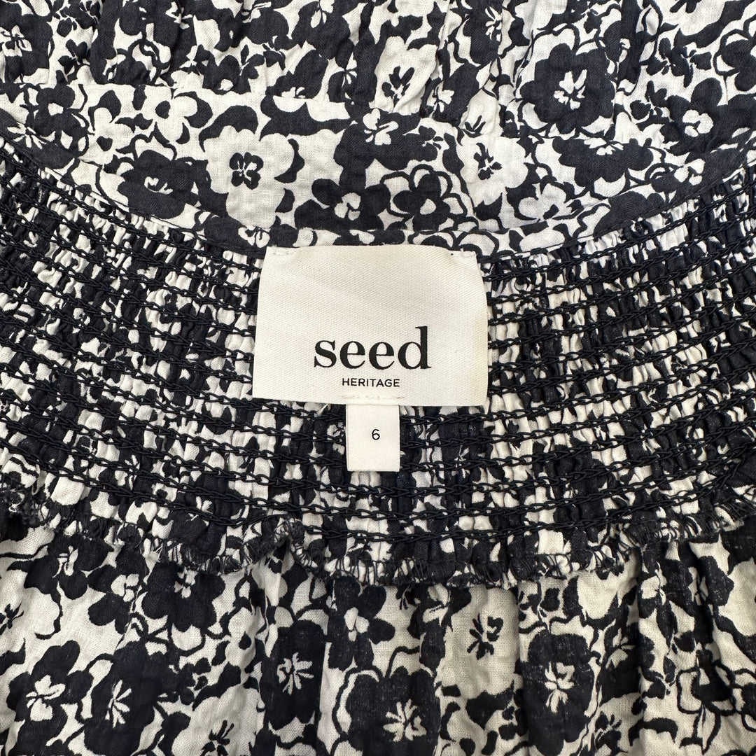 Seed Heritage Blue/White Floral Mini Dress