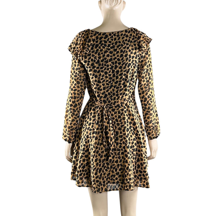 Free People Cheetah Print Wrap Dress