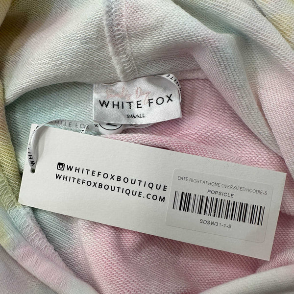 White Fox Tie Dye Multicoloured Hoodie