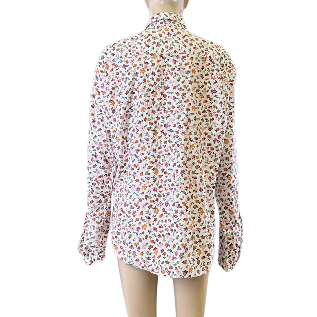 Massimo Dutti White Floral Shirt