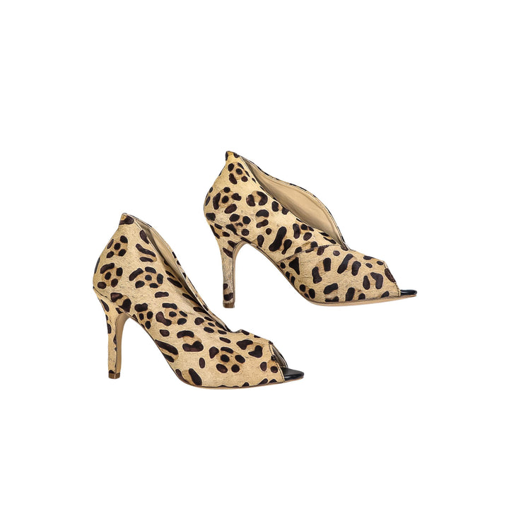 Grace Hill Beige Leopard Print Heels