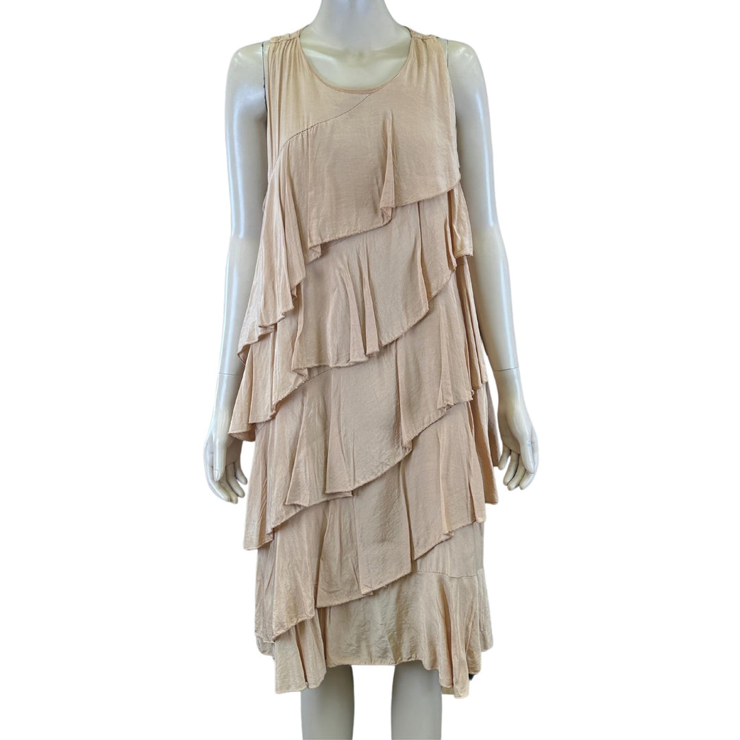 Zeta Otto Cream Ruching Dress