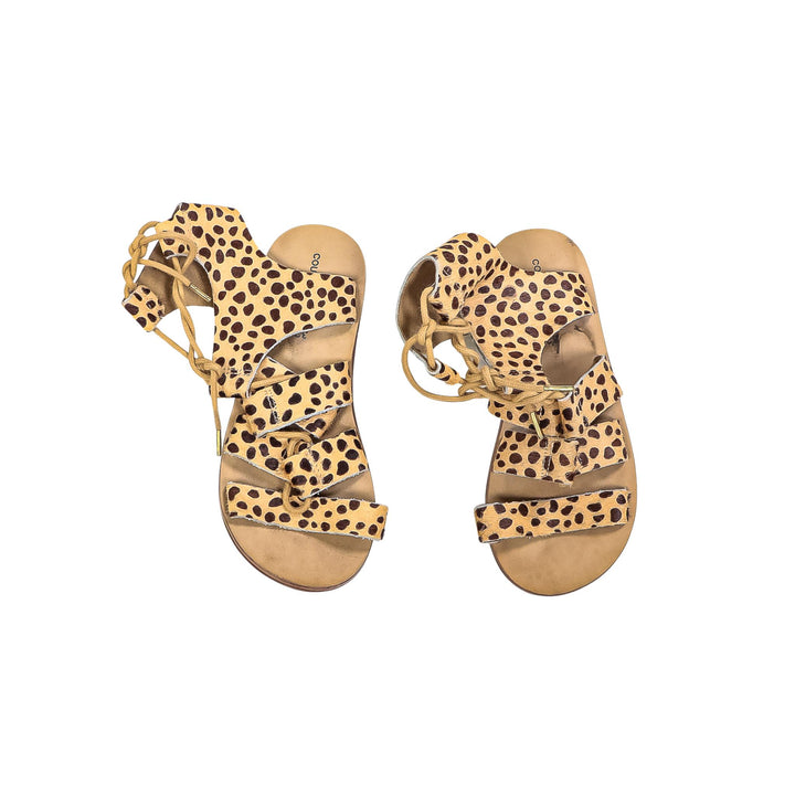 Country Road Yellow Cheetah Print Sandals