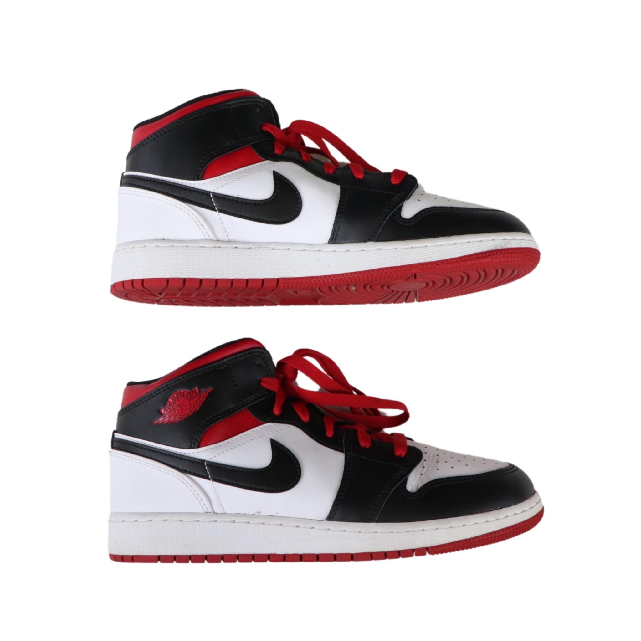 Nike Air Jordan Black White Red Sneakers