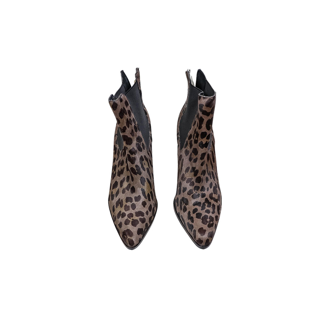 Mollini Dark Brown Leopard Print Boots