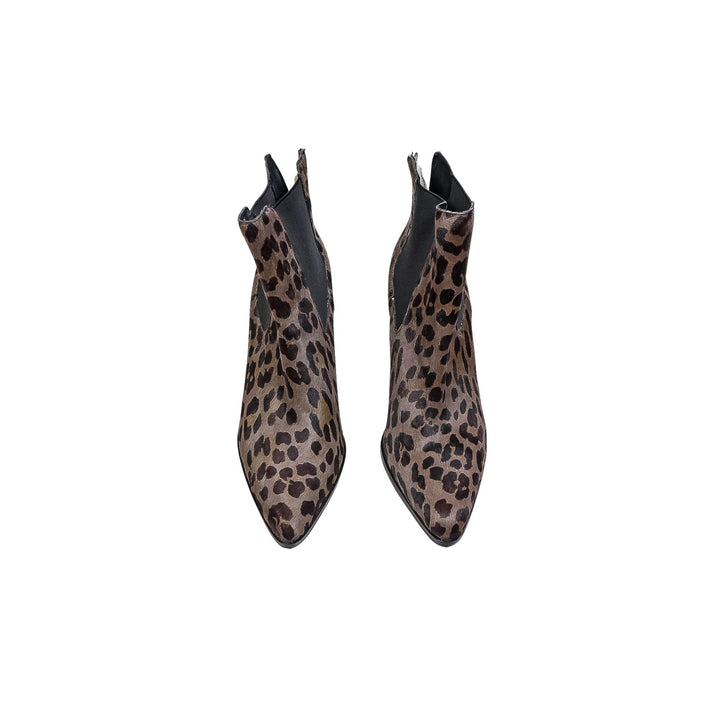 Mollini Dark Brown Leopard Print Boots