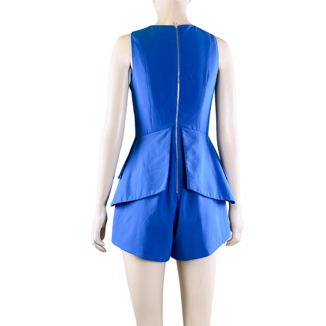 Keepsake Blue Sleeveless Peplum Jumpsuit