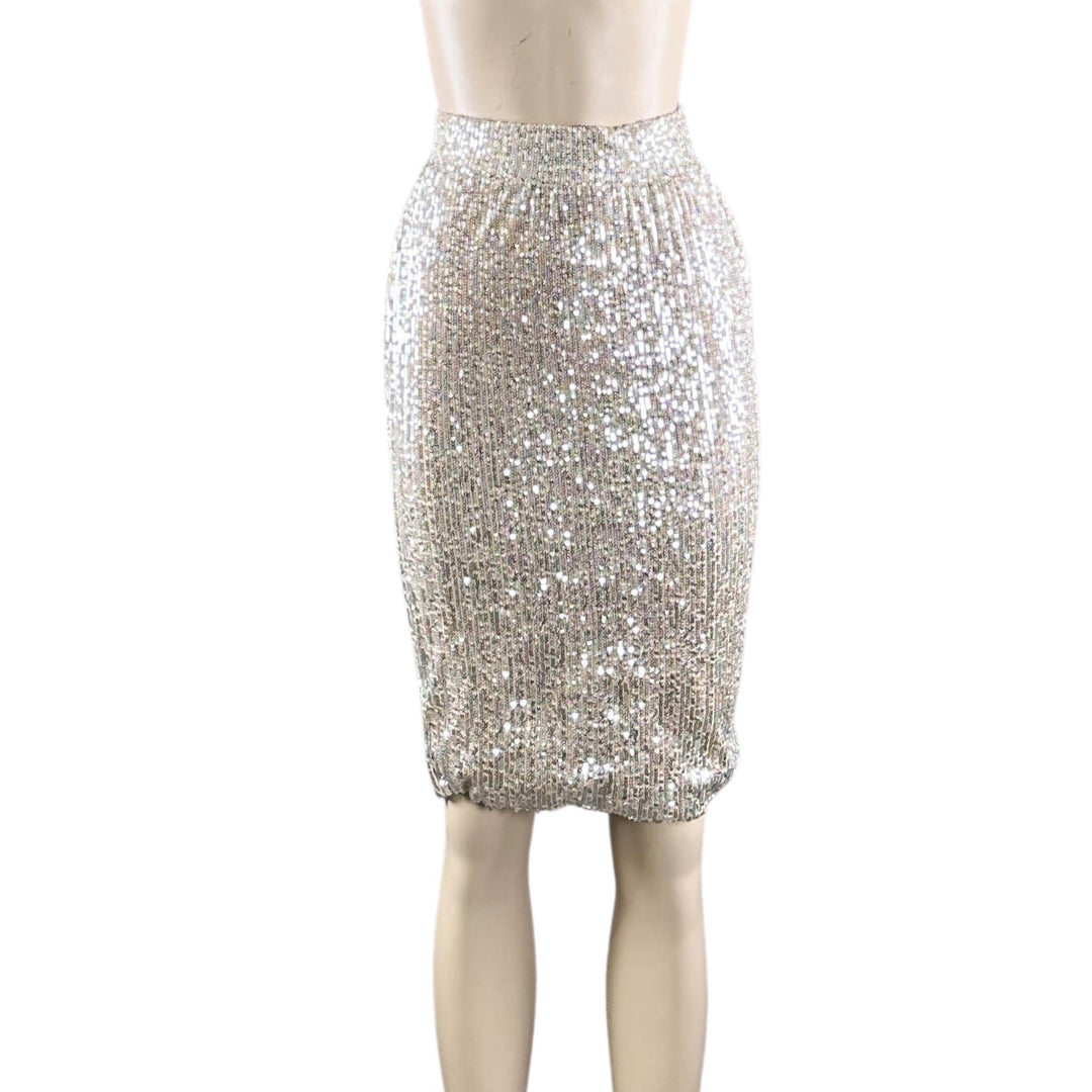 Meshki Silver Glitter Skirt