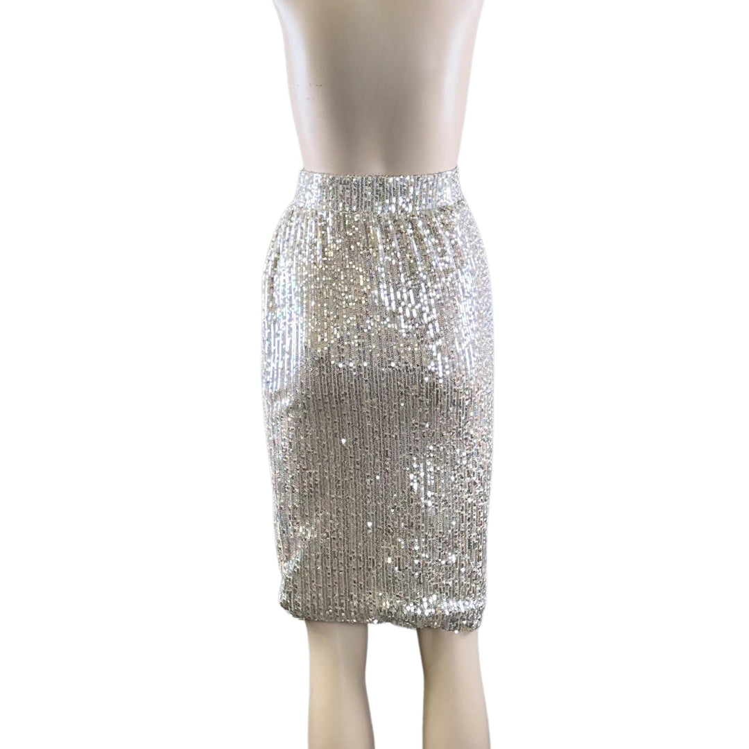 Meshki Silver Glitter Skirt