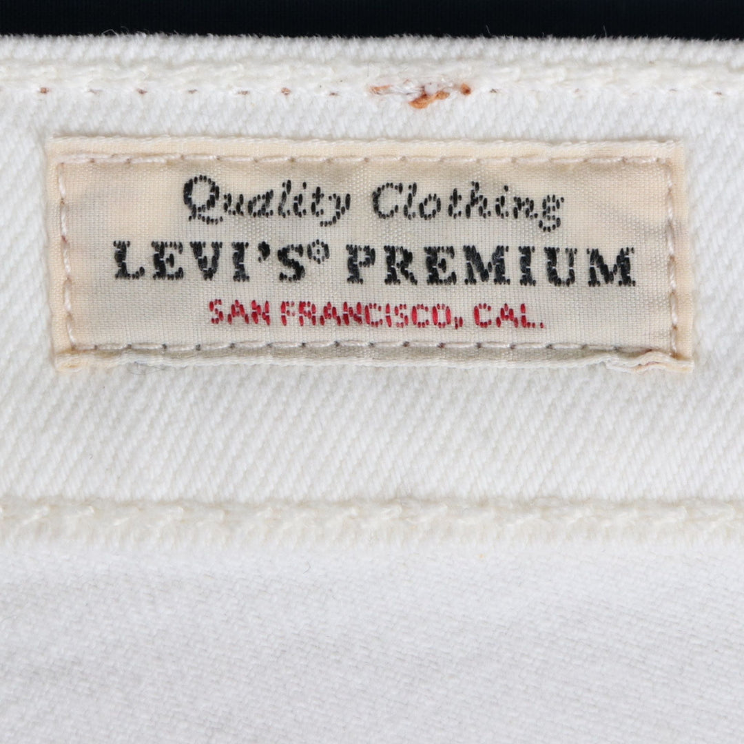 Levi's White High Rise Deinm Shorts