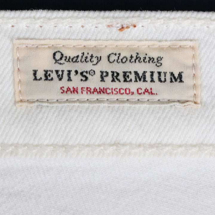 Levi's White High Rise Deinm Shorts