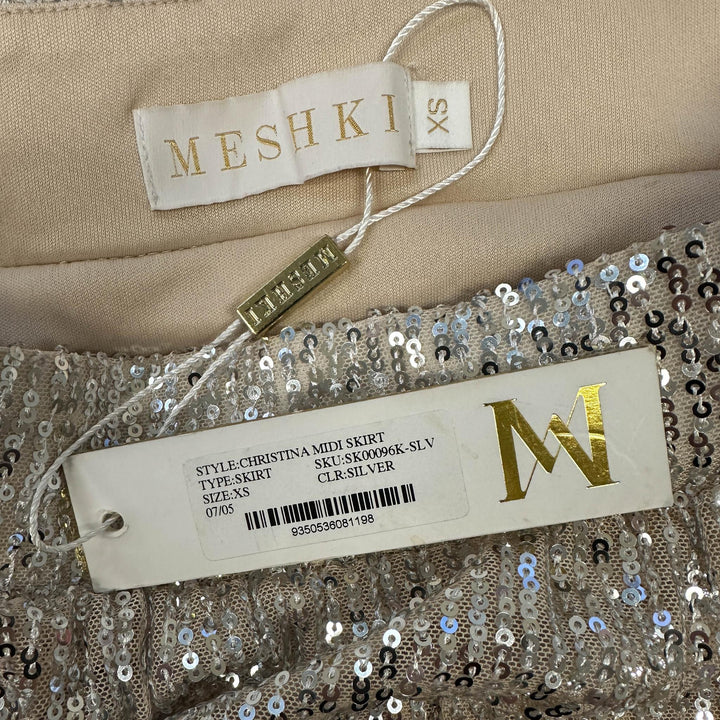 Meshki Silver Glitter Skirt