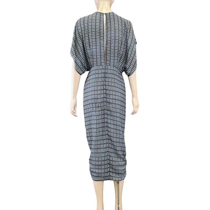 Sheike Blue/Black Dotted Dress