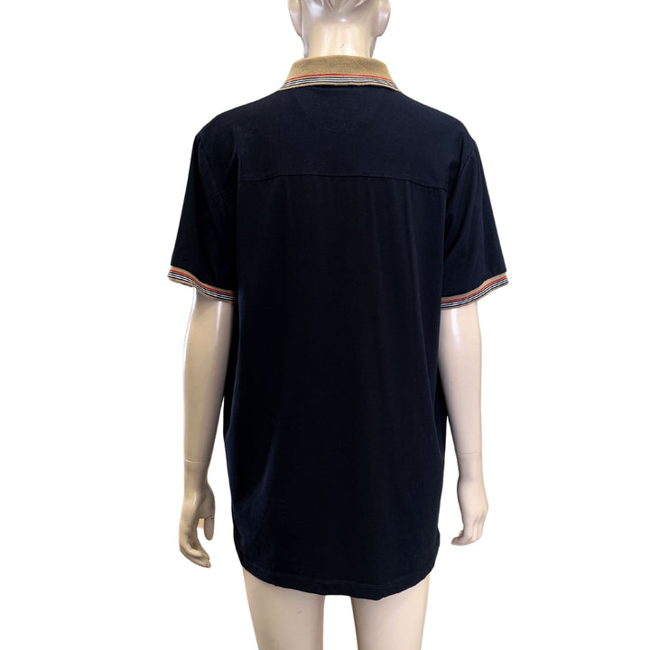 Burberry Black Branded Polo Shirt