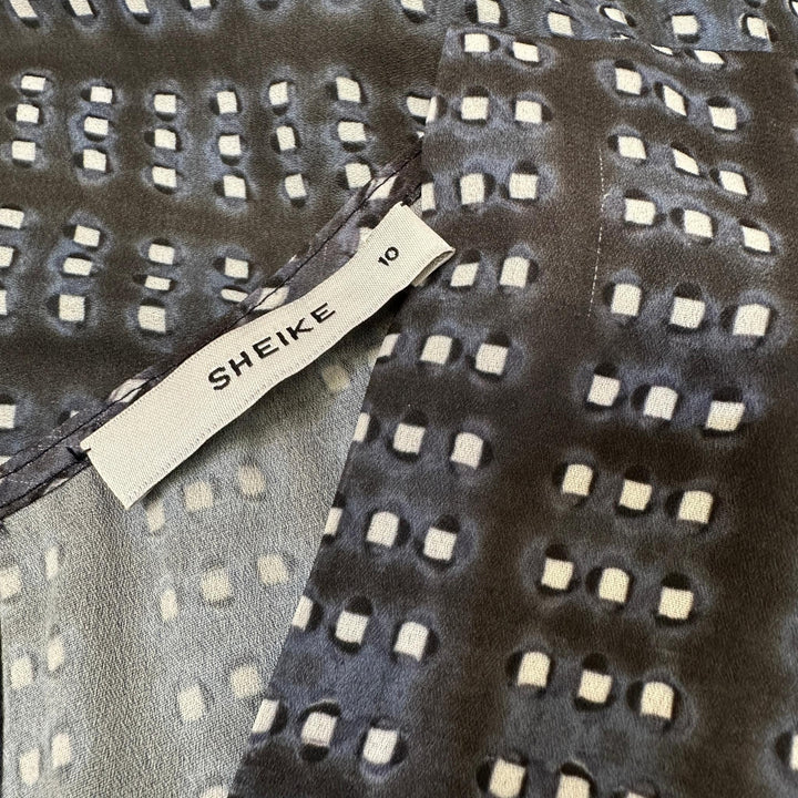 Sheike Blue/Black Dotted Dress