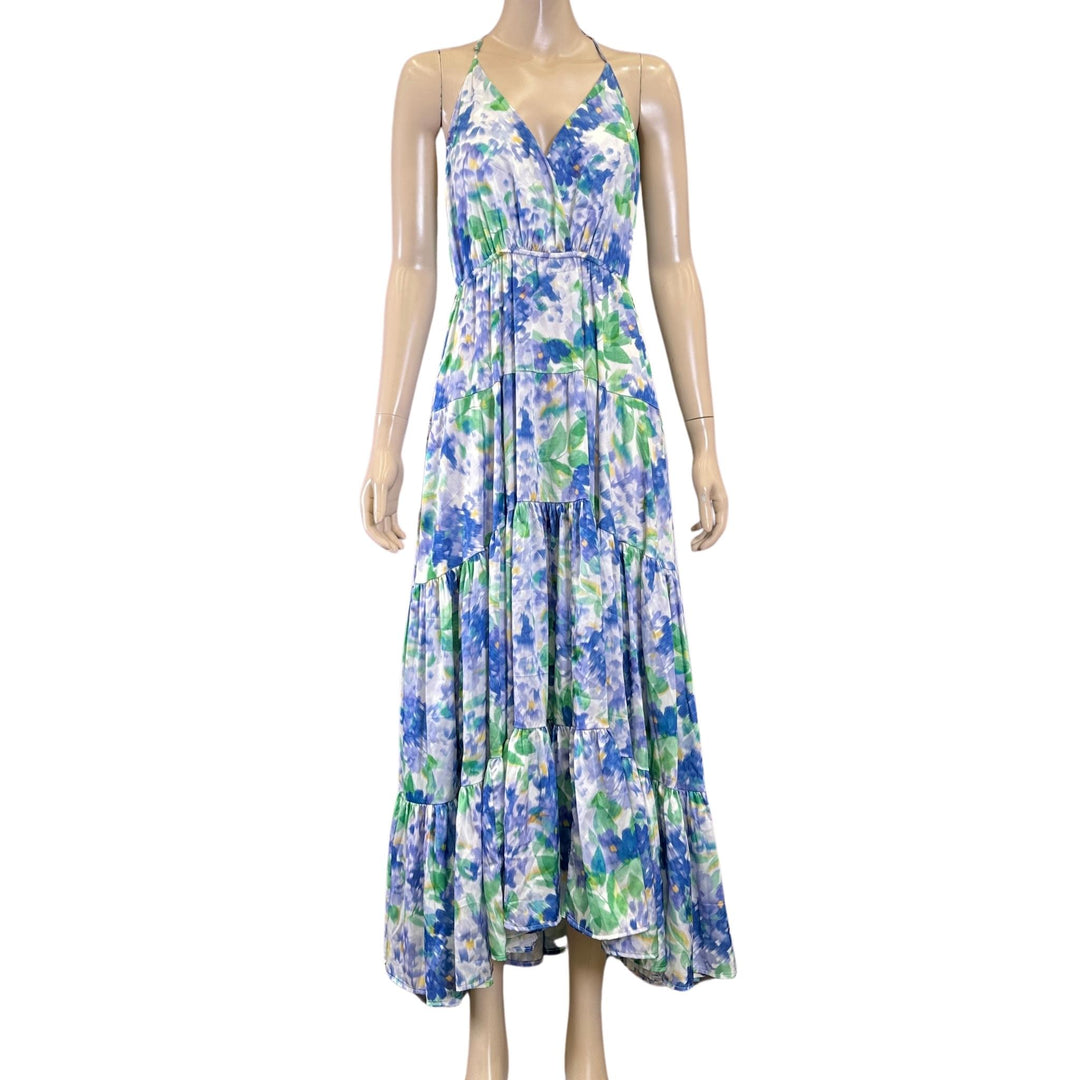 Sheike Green/Blue Floral Maxi Dress