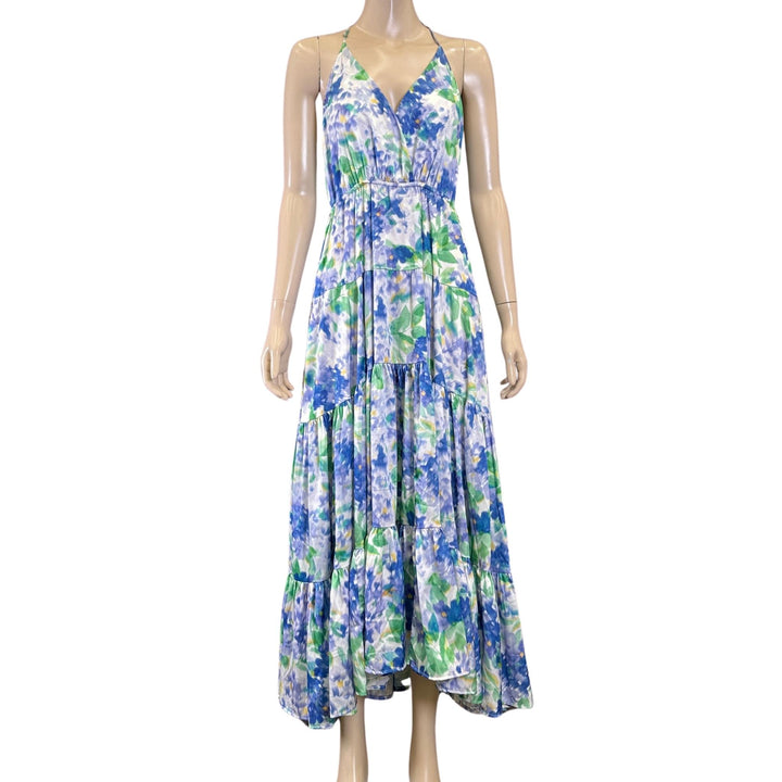 Sheike Green/Blue Floral Maxi Dress