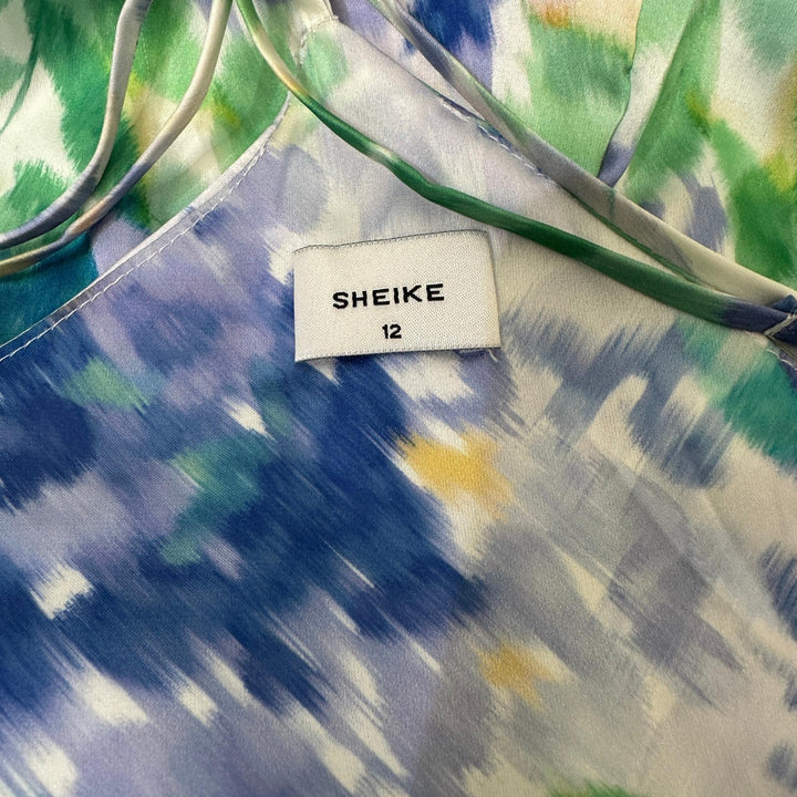 Sheike Green/Blue Floral Maxi Dress