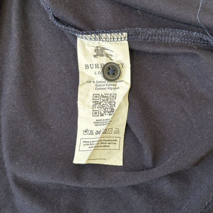 Burberry Black Branded Polo Shirt