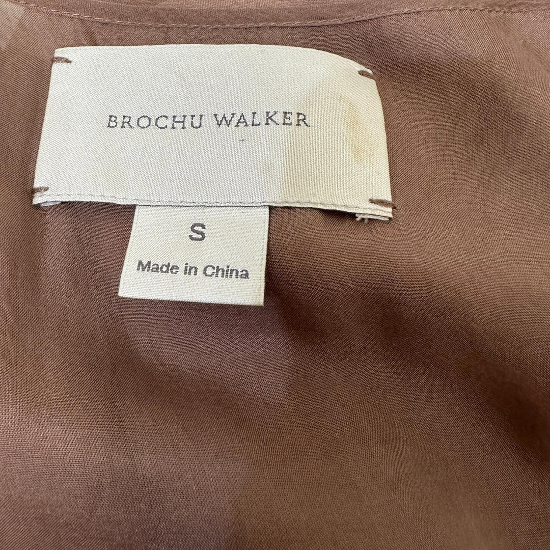 Brochu Walker Brown Silk Slip Dress