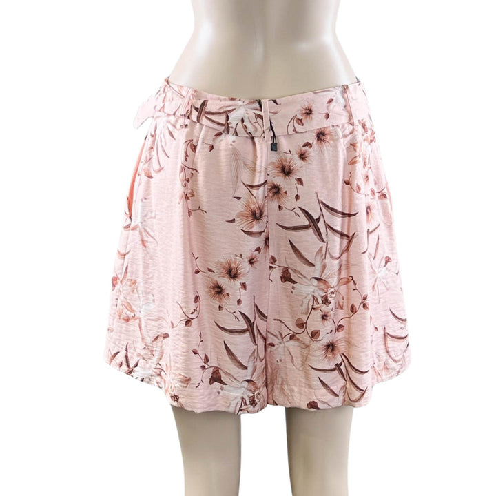 Sheike Pink Floral Belt Shorts