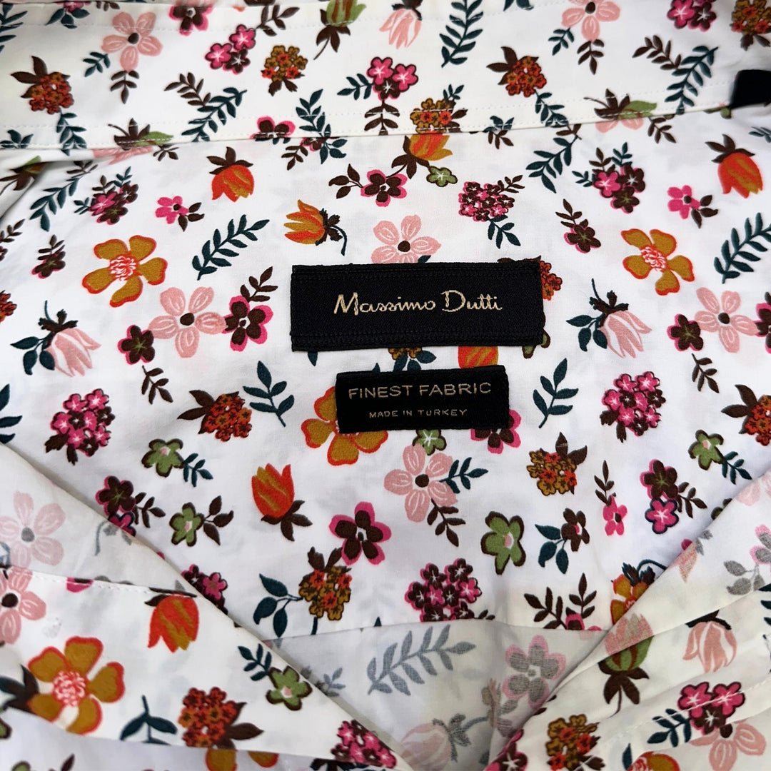 Massimo Dutti White Floral Shirt