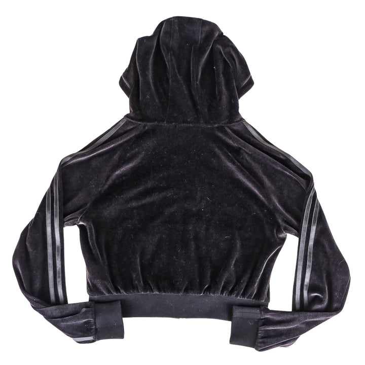 Adidas Black Velvet Crop Hoodie