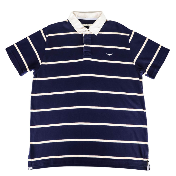 R.M. Willians Navy/White Stripe Polo Shirt
