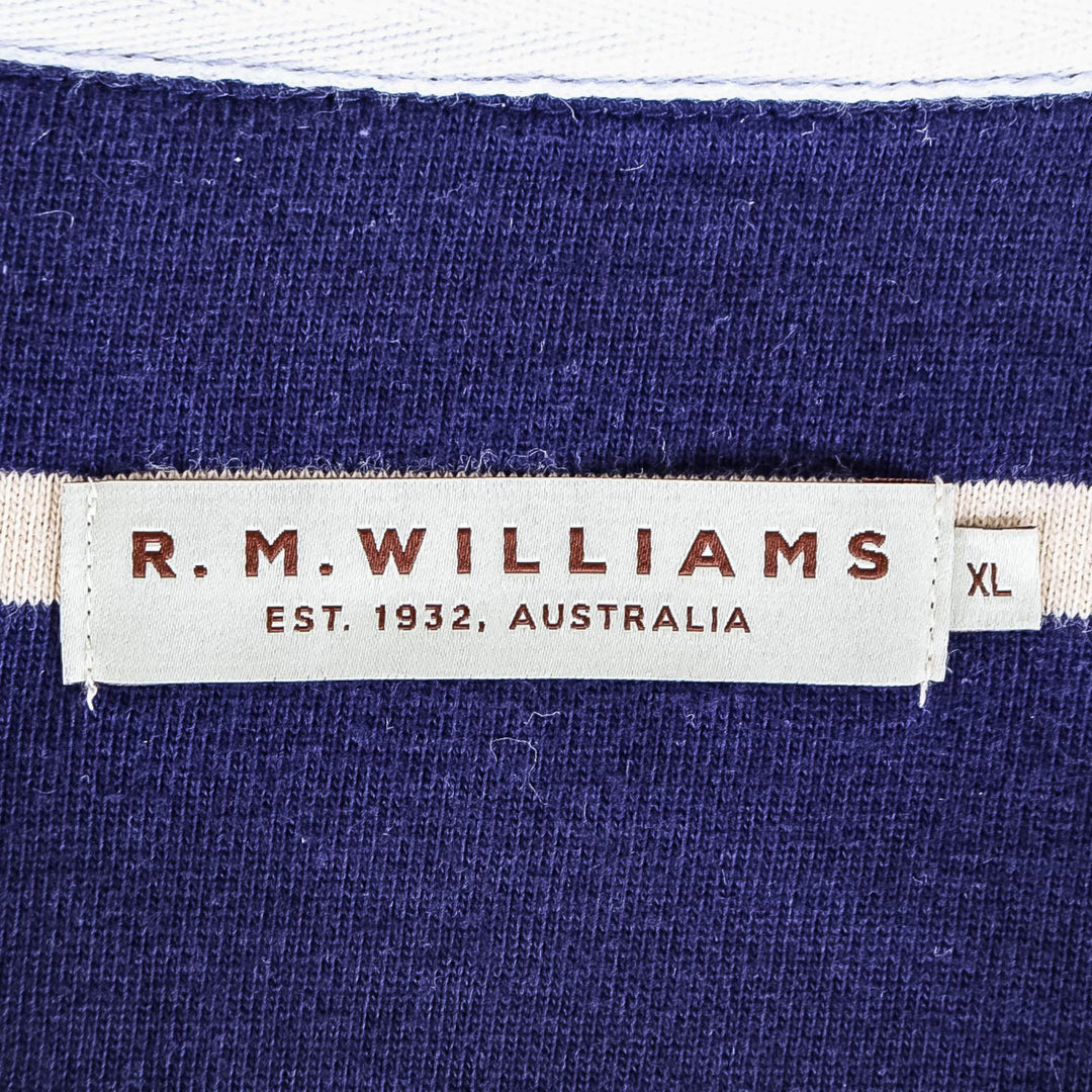 R.M. Willians Navy/White Stripe Polo Shirt